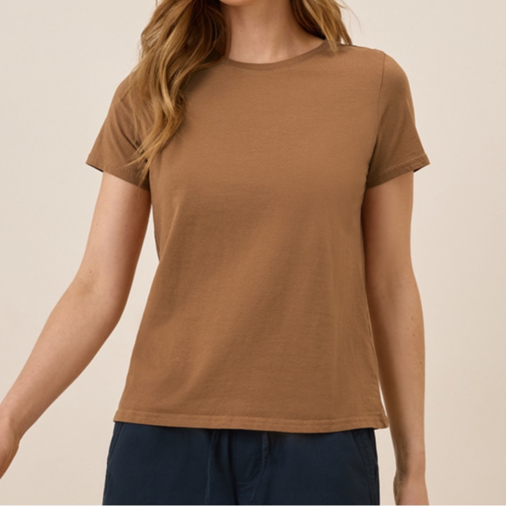 Women's Brown Sugar Softspun Crew Neck Tee L